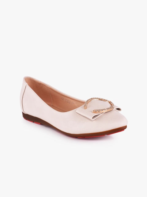 

BuckleUp Women Nude-Coloured Solid Ballerinas