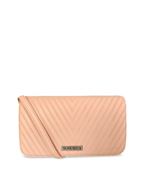 

Toteteca Peach-Coloured Solid Sling Bag