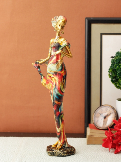 

Aesthetic Home Solutions Lady In saree Ceramic Figurine, Multi