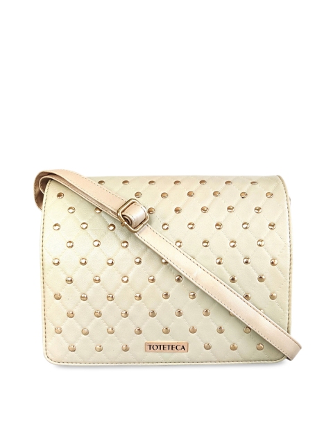 

Toteteca Gold-Toned Embellished Sling Bag