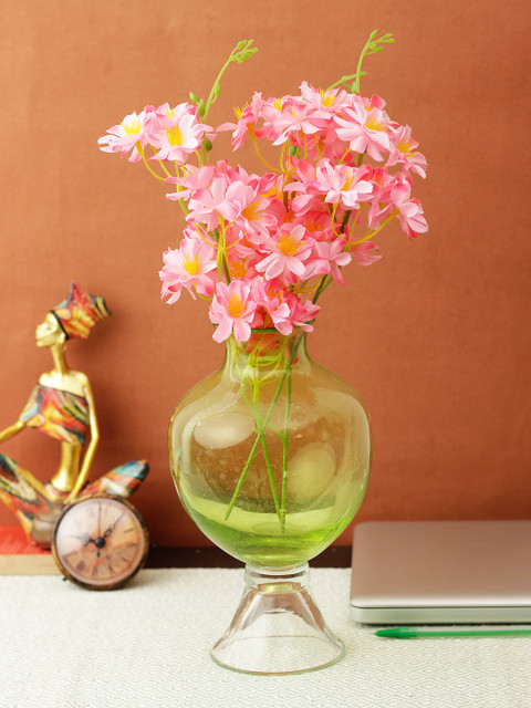 

Aesthetic Home Solutions Green Due Textured Light Green Vase