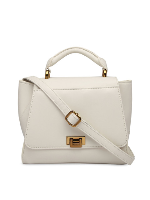 

Diana Korr White Solid Satchel Bag