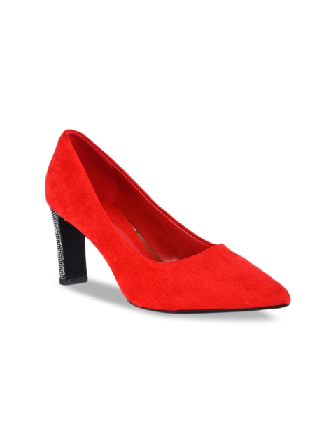 

BuckleUp Women Red Solid Pumps
