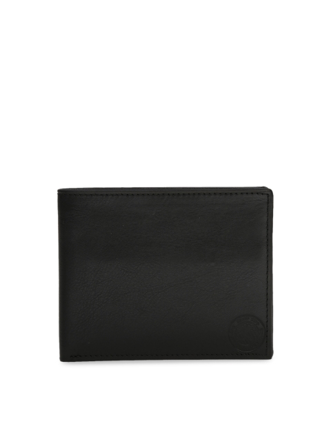 

STYLER KING Men Black Solid Leather Two Fold Wallet