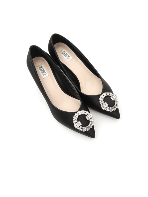 

ROSSO BRUNELLO Women Black Embellished Pumps