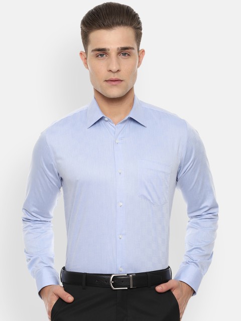 

Van Heusen Men Blue Slim Fit Self Design Formal Shirt