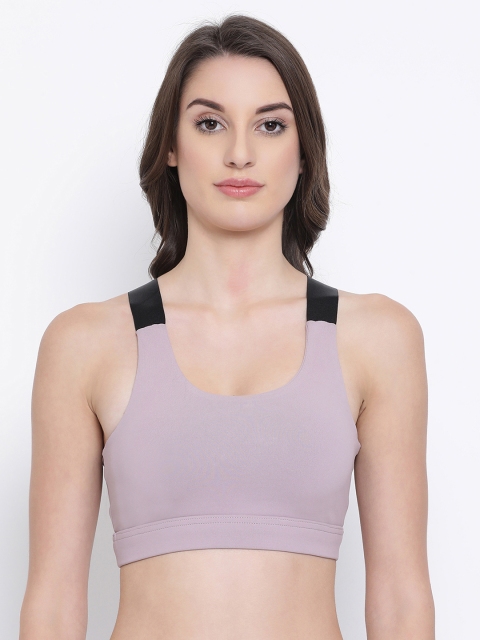 

Clovia Mauve Solid Padded Non-Wired Sports Bra BR1972P12S