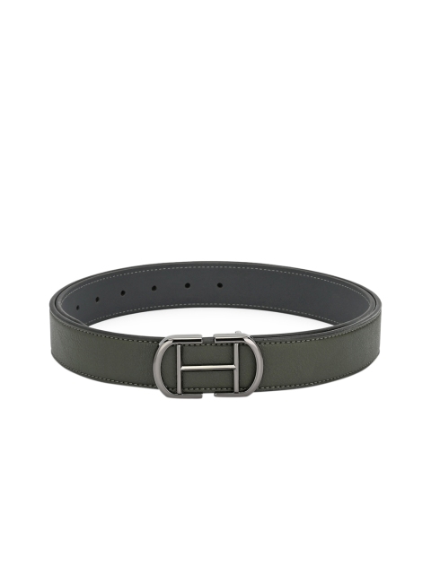 

Calvadoss Men Olive Green Solid Belt