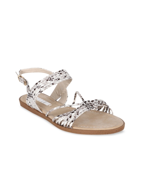 

ELLE Women Brown Solid Open Toe Flats