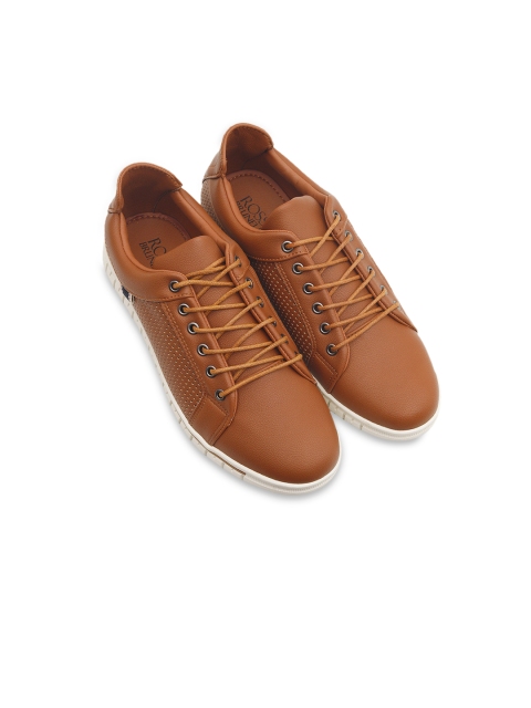

ROSSO BRUNELLO Men Brown Leather Sneakers