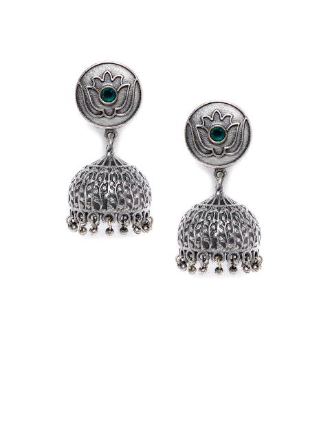 

ZeroKaata Silver-Plated Handcrafted Dome Shaped Jhumkas