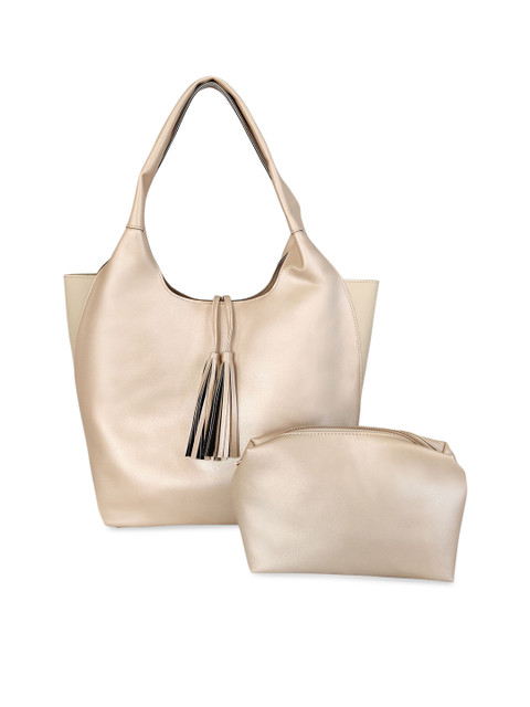 

Toteteca Gold-Toned Solid Shoulder Bag