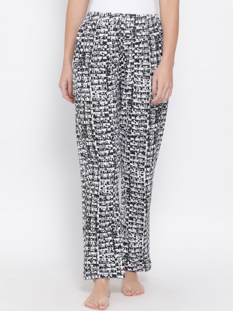 

Clovia Women White & Black Printed Woolen Lounge Pants