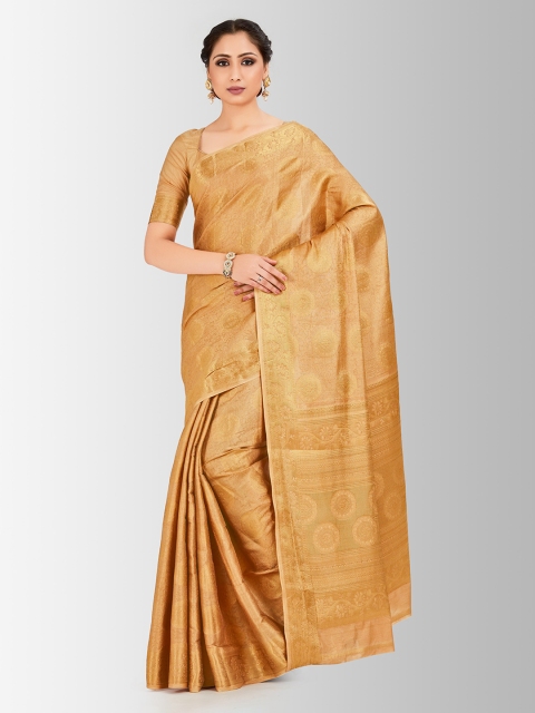 

MIMOSA Brown Art Silk Woven Design Kanjeevaram Saree