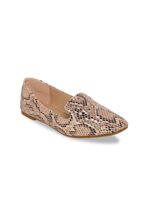 

ELLE Women Camel Brown Solid Ballerinas
