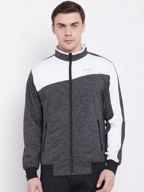 

JUMP USA Men Grey Colourblocked Lightweight Bomber Jacket
