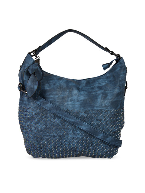 

red pout Blue Textured Shoulder Bag