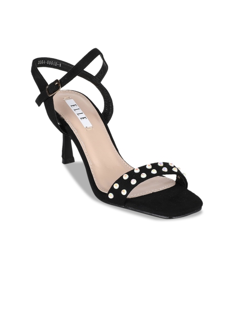 

ELLE Women Black Embellished Heels
