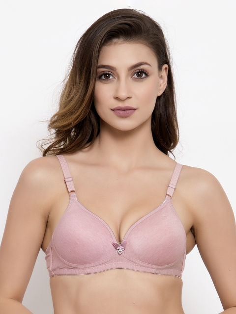 

Friskers Peach-Coloured Solid Non-Wired Lightly Padded Push-Up Bra OO-2039-21