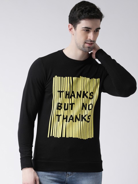 

Leo Sansini Men Black & Yellow Printed Sweatshirt