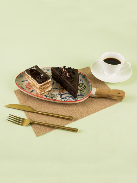 

Chumbak Multicoloured Printed Serving Platter, Multi