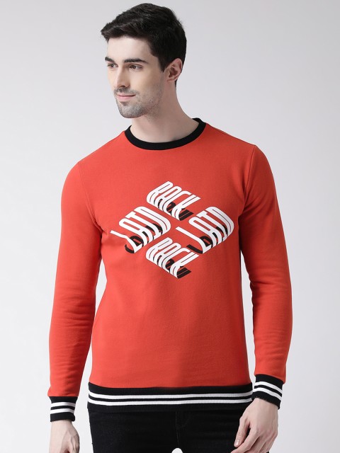 

Leo Sansini Men Orange Printed Sweatshirt