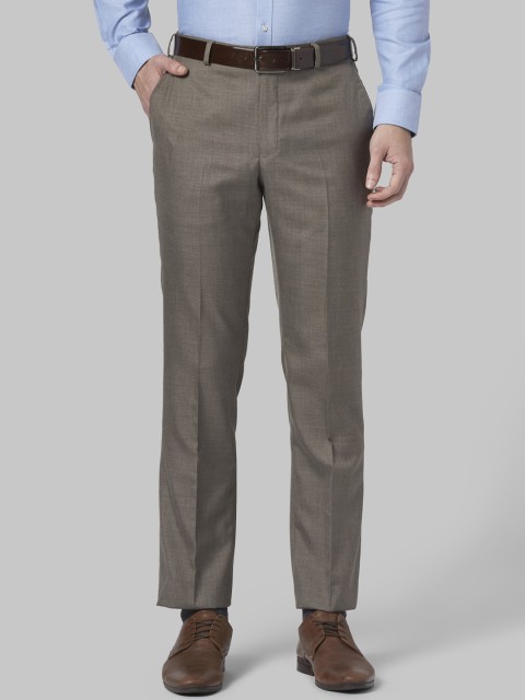 

Park Avenue Men Brown Regular Fit Solid Formal Trousers