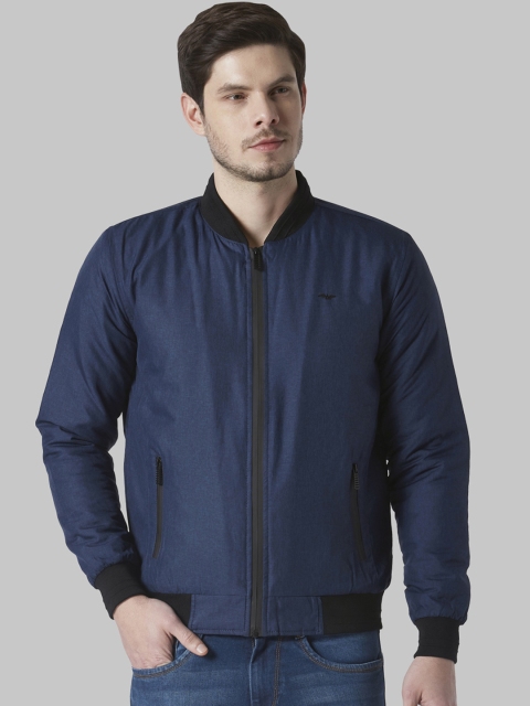 

Park Avenue Men Blue Solid Bomber