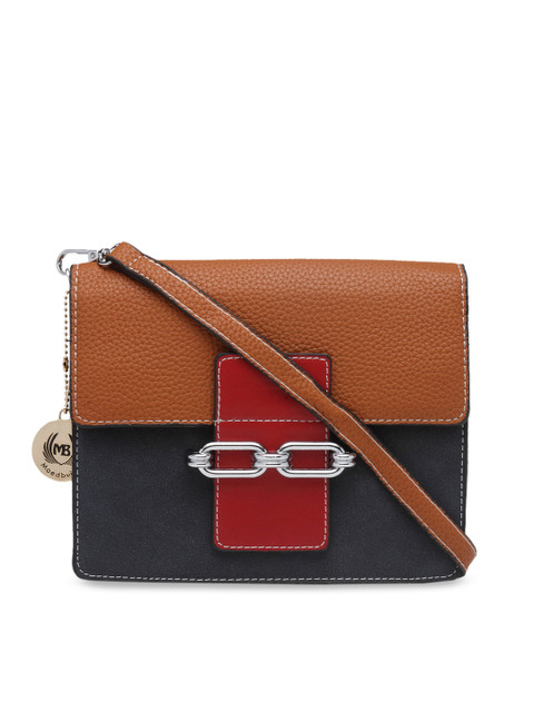 

Moedbuille Black & Tan Brown Colourblocked Sling Bag