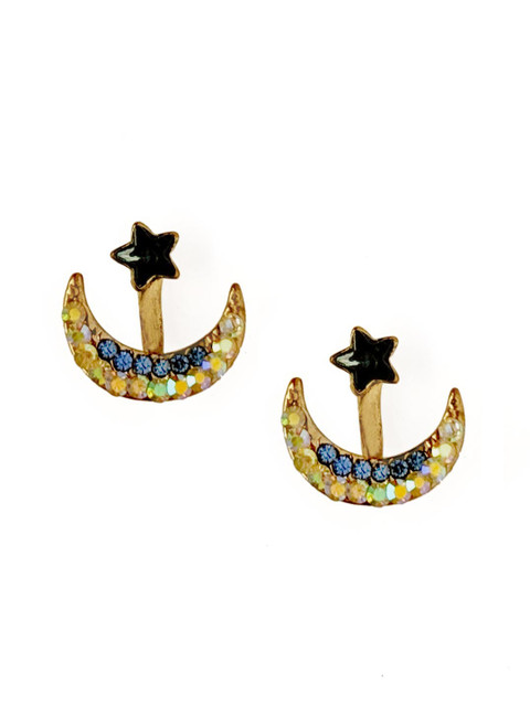 

Foxy Sperks Gold-Plated Studded Geometric Studs