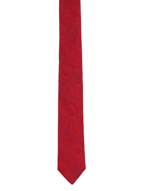 

Van Heusen Red Woven Design Broad Tie
