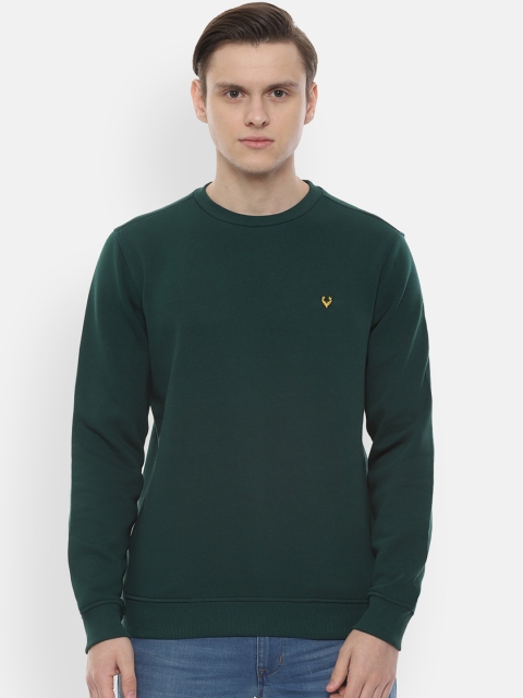 

Allen Solly Men Green Solid Sweatshirt