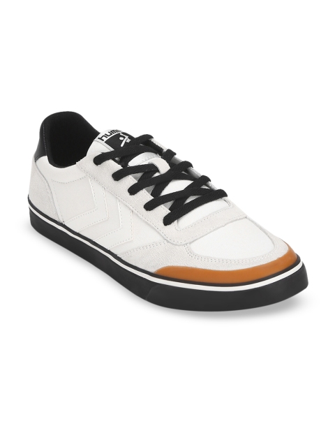 

hummel Unisex White & beige Sneakers