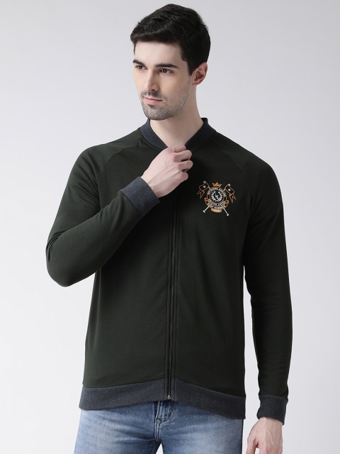 

Leo Sansini Men Green & Blue Embroidered Sweatshirt