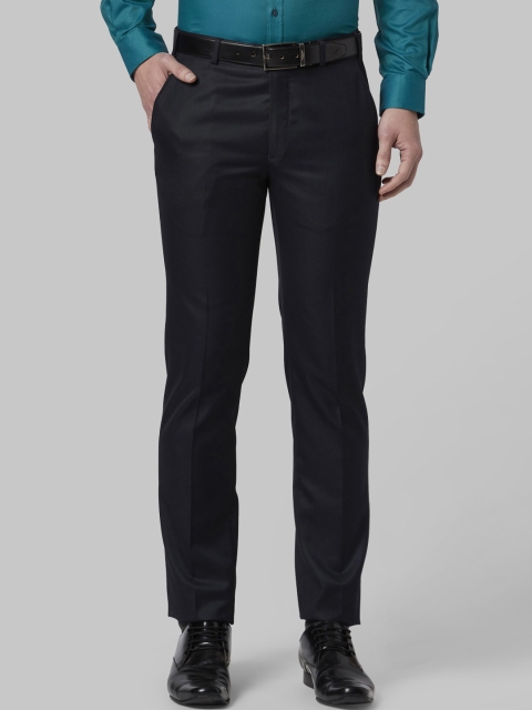 

Park Avenue Men Black Slim Fit Solid Formal Trousers