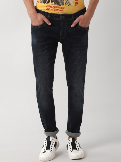 

Peter England Casuals Men Blue Skinny Fit Mid-Rise Clean Look Stretchable Jeans