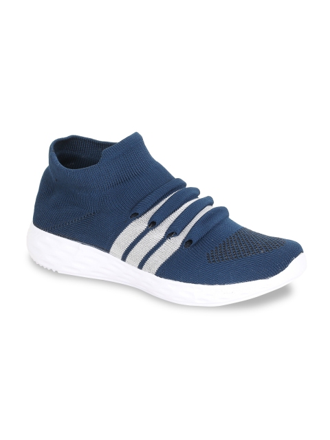 

REFOAM Men Navy Blue Slip-On Flyknit Lightweight Sneakers