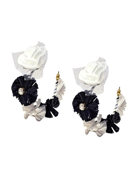 

Foxy Sperks Gold-Plated & Black Embellished Drop Earrings