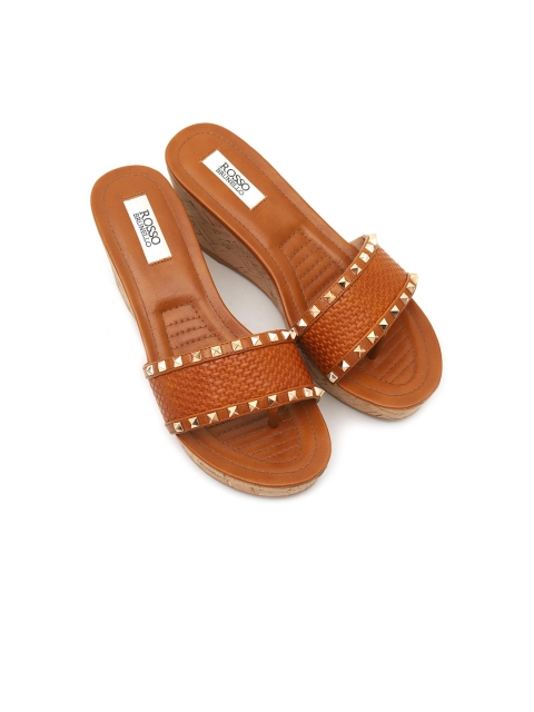 

ROSSO BRUNELLO Women Tan Solid Mules