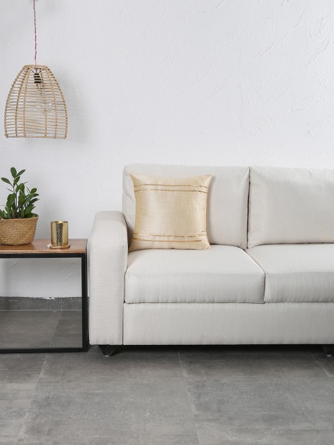 

House This Beige Set of Single Solid Square Cushion Covers