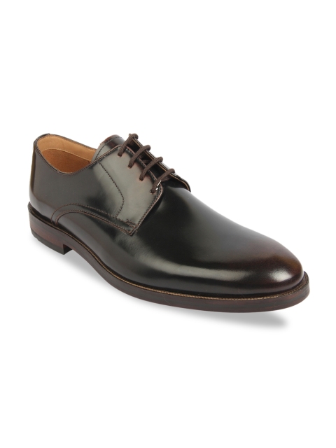 

Clarks Men Black Solid Leather Formal Derbys