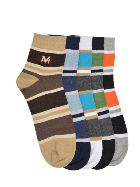 

VINENZIA Men Pack Of 5 Patterned Ankle Length Socks, Multi