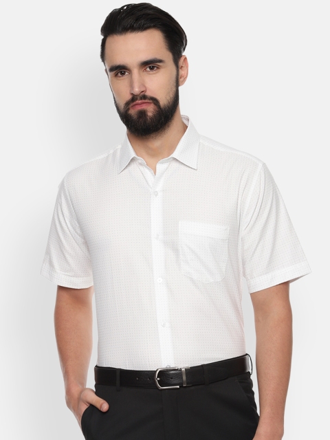 

Van Heusen Men White Regular Fit Printed Formal Shirt