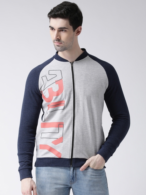 

Leo Sansini Men Grey & Blue Printed Sweatshirt