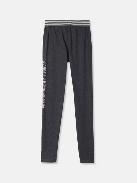 

Cherokee Girls Charcoal Solid Ankle Length Leggings