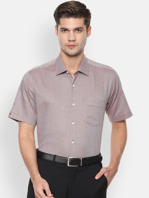 

Van Heusen Men Brown Regular Fit Self Design Formal Shirt