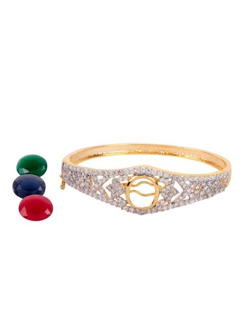 

Bhana Fashion Gold-Toned American Diamond Studded Bracelet