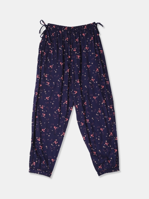 

Cherokee Girls Blue Regular Fit Printed Regular Trousers