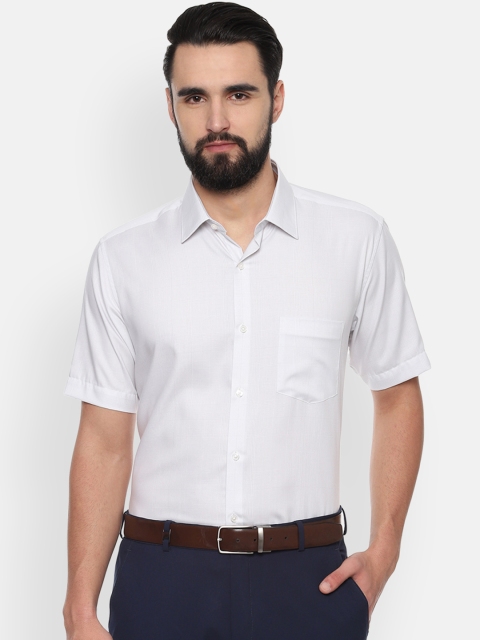 

Van Heusen Men White Checked Regular Fit Formal Shirt