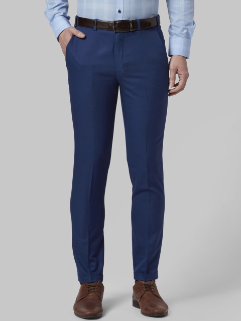 

Park Avenue Men Blue Regular Fit Solid Formal Trousers